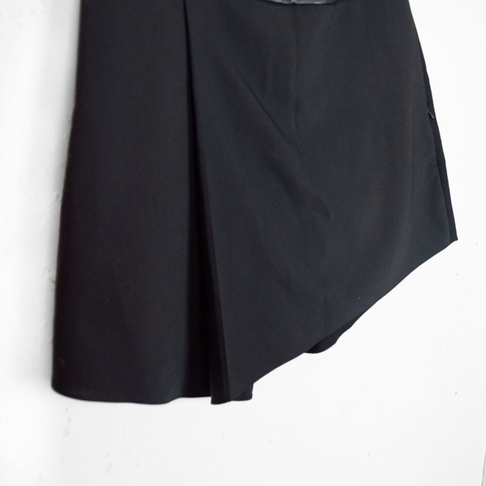 TIBI New York Black Lamb Leather Trim Mini Skort - Picture 5 of 12